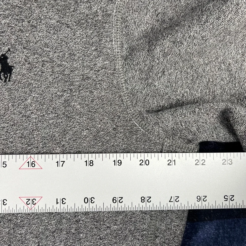 Polo Ralph Lauren Mens Gray Full Zip Hoodie Sweatshirt Size Medium Pony Logo